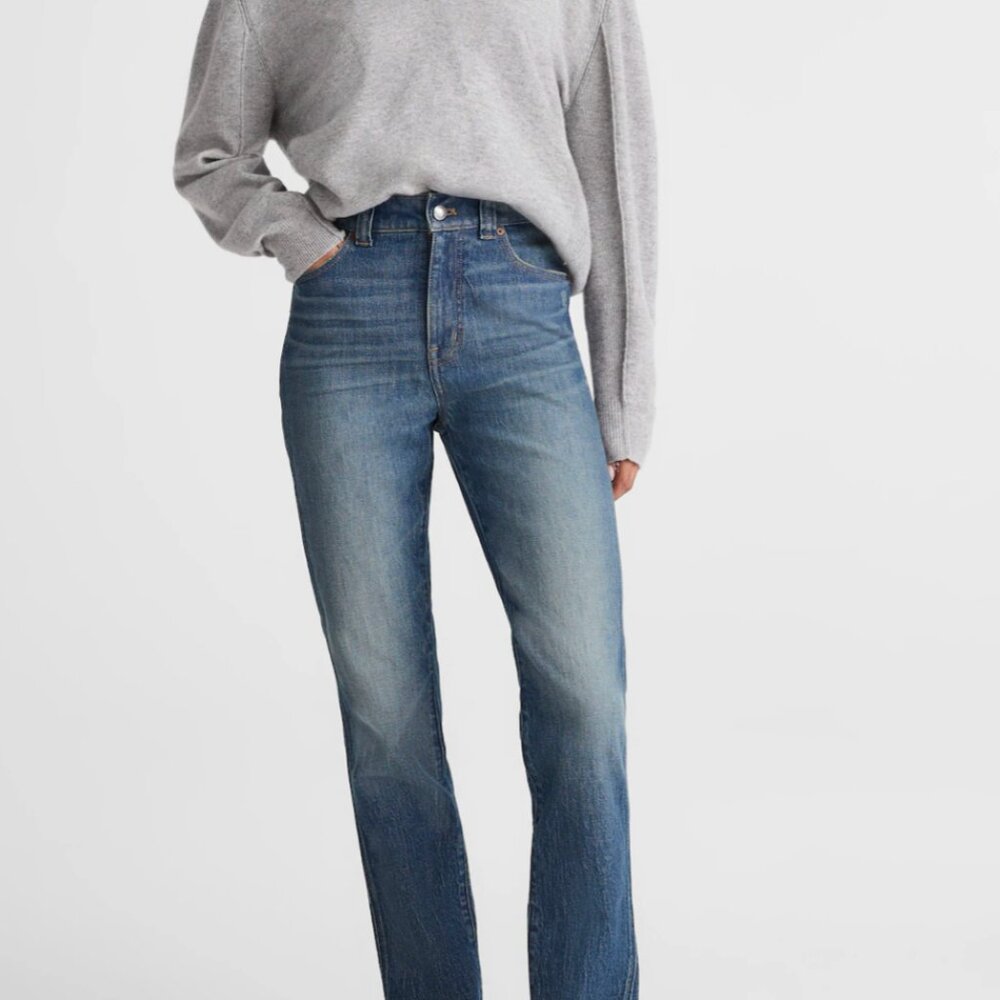 Madewell Perfect Vintage Straight jean Light Blue Denim Jeans